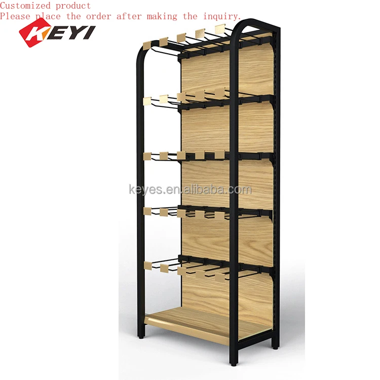 

Custom.Customized Wholesale Supermarket Shelves Steel Wood Shelves Retail Runda Display Gondola Shelving/rack for Shop