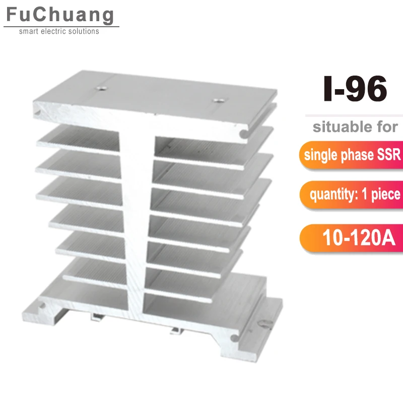 I-96 situable for 35mm Rail Mounted Heat Sink Base for DA AA DD VA VD LA 1pcs single phase SSR 10A 25A 40A 60A 80A 100A 120A