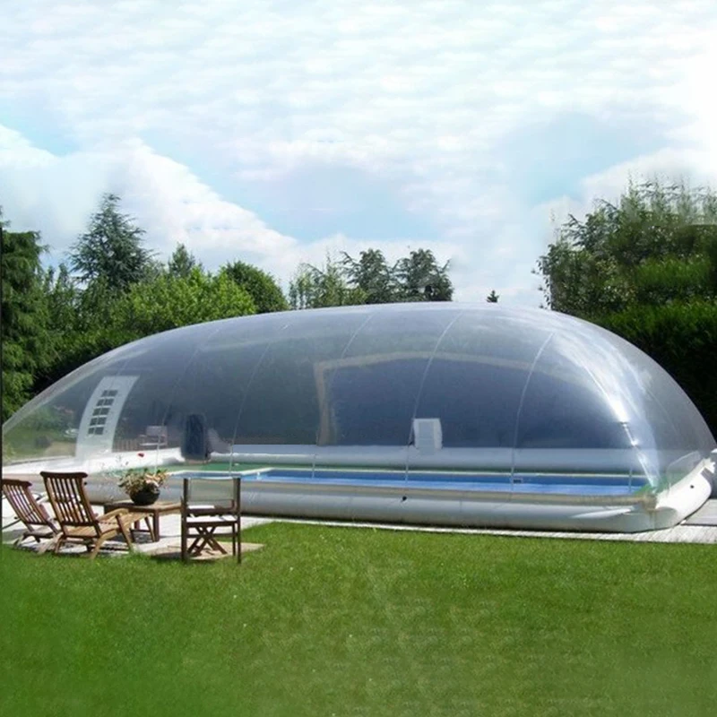Customized Large Pool Cover Transparent PVC Inflatable Swimming Pool Dome Cover Inflatable Pool with Tent Cover