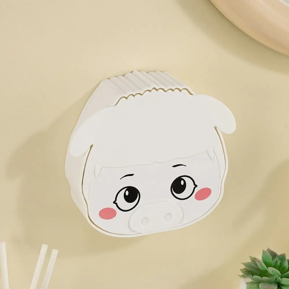 Durable Cute Piglet Soap Box Cartoon Punch Free Toilet Soap Shelf Waterproof Creative Soap Dish Household