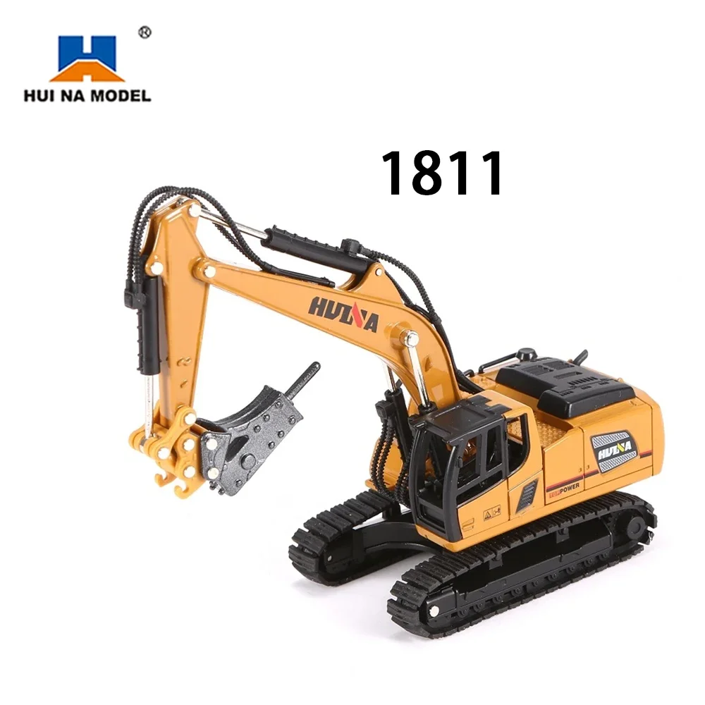 1:60 in lega di metallo trapano escavatore camion pressofuso modello di auto giocattoli simulazione ingegneria veicolo cingolato regalo per bambini