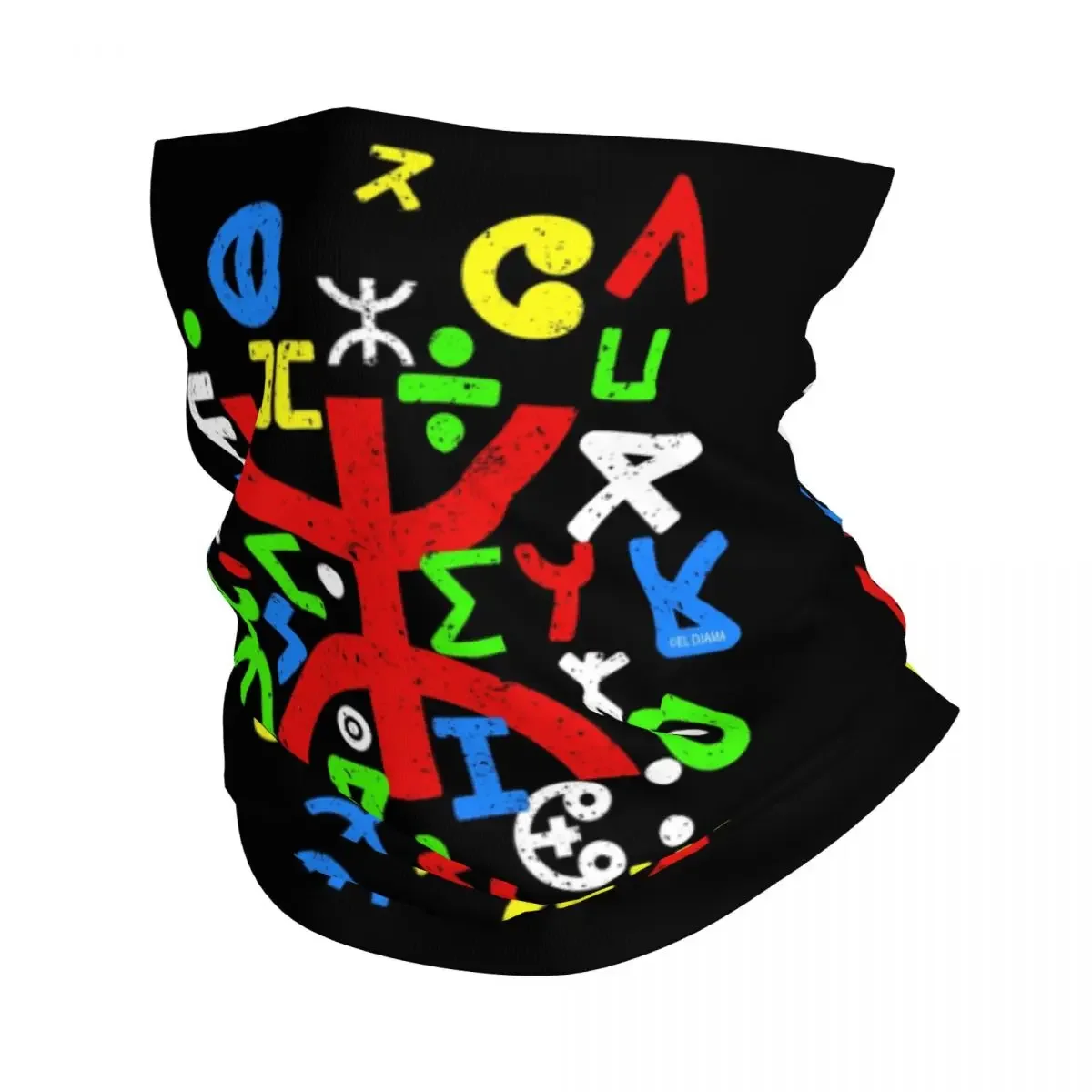 Tifinagh Alphabet Amazigh Neck Gaiter Women Men Windproof Winter Z Imazighen World Bandana Scarf for Hiking