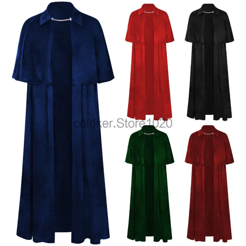 Männer Frauen Renaissance mittelalter lichen Umhang Vintage Ritter König Wache Gothic Samt Cape Robe Halloween Vampir Cosplay Kostüme