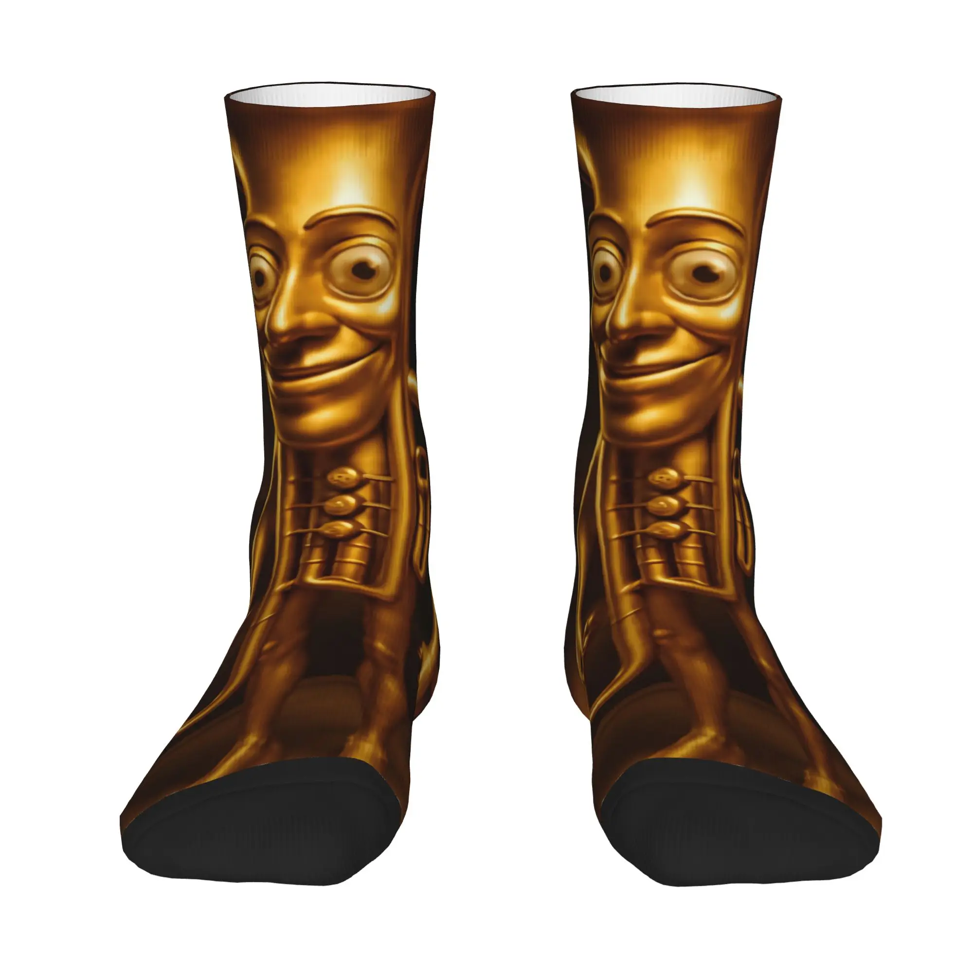 Funny Sock  Tung Tung Tung Sahur 15 Rock Seamless Pattern Printed Men Crew Socks Casual Men's Socks