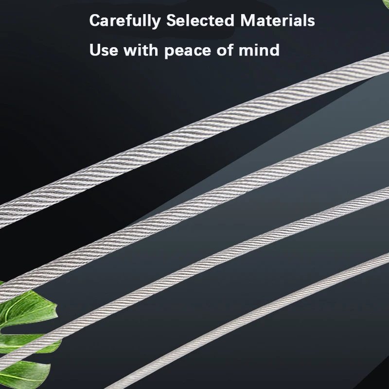 1/2/3/4/5m304 stainless steel anti rotation steel wire rope 19 * 7 structure traction lifting clothesline 3/4/5/6/mm