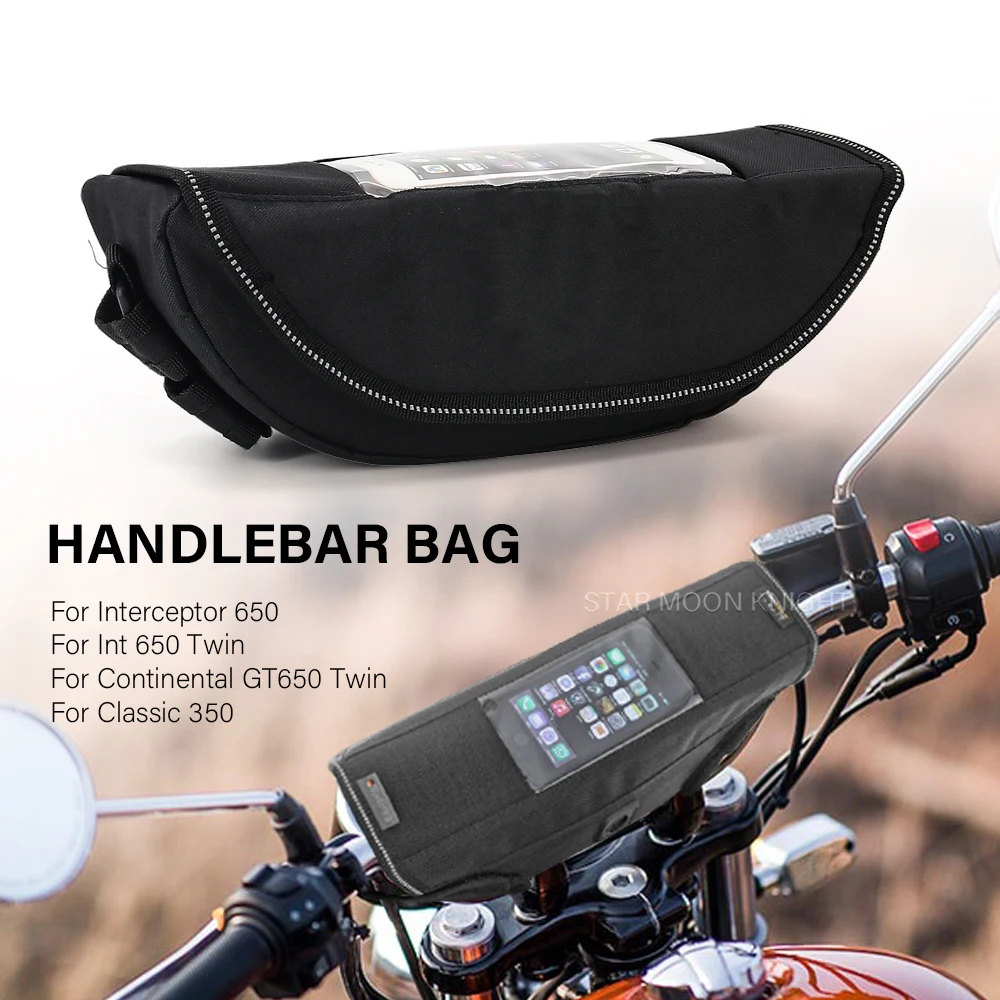 

For Royal Enfield Interceptor 650 Continental GT650 Classic 350 Motorcycle Waterproof Bag Storage Handlebar bag Travel Tool bag