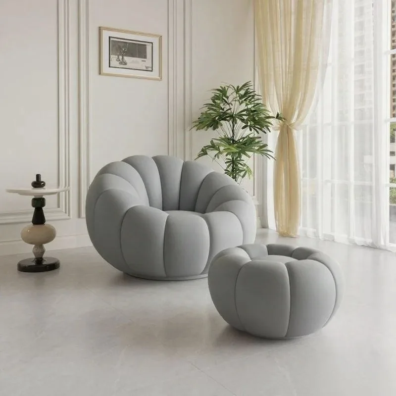 Cat claw skin lazy pumpkin sofa single balcony sleepable reclining leisure chair living room small apartment sofa chair