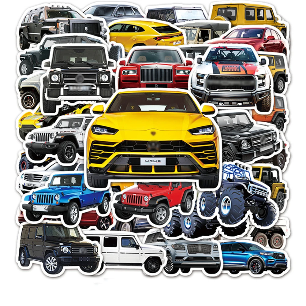 10/30/50PCS Urban SUV Personality Fashion Off-Road Vehicle Graffiti Sticker Bike Skateboard Car Helmet Laptop Computer Wholesale