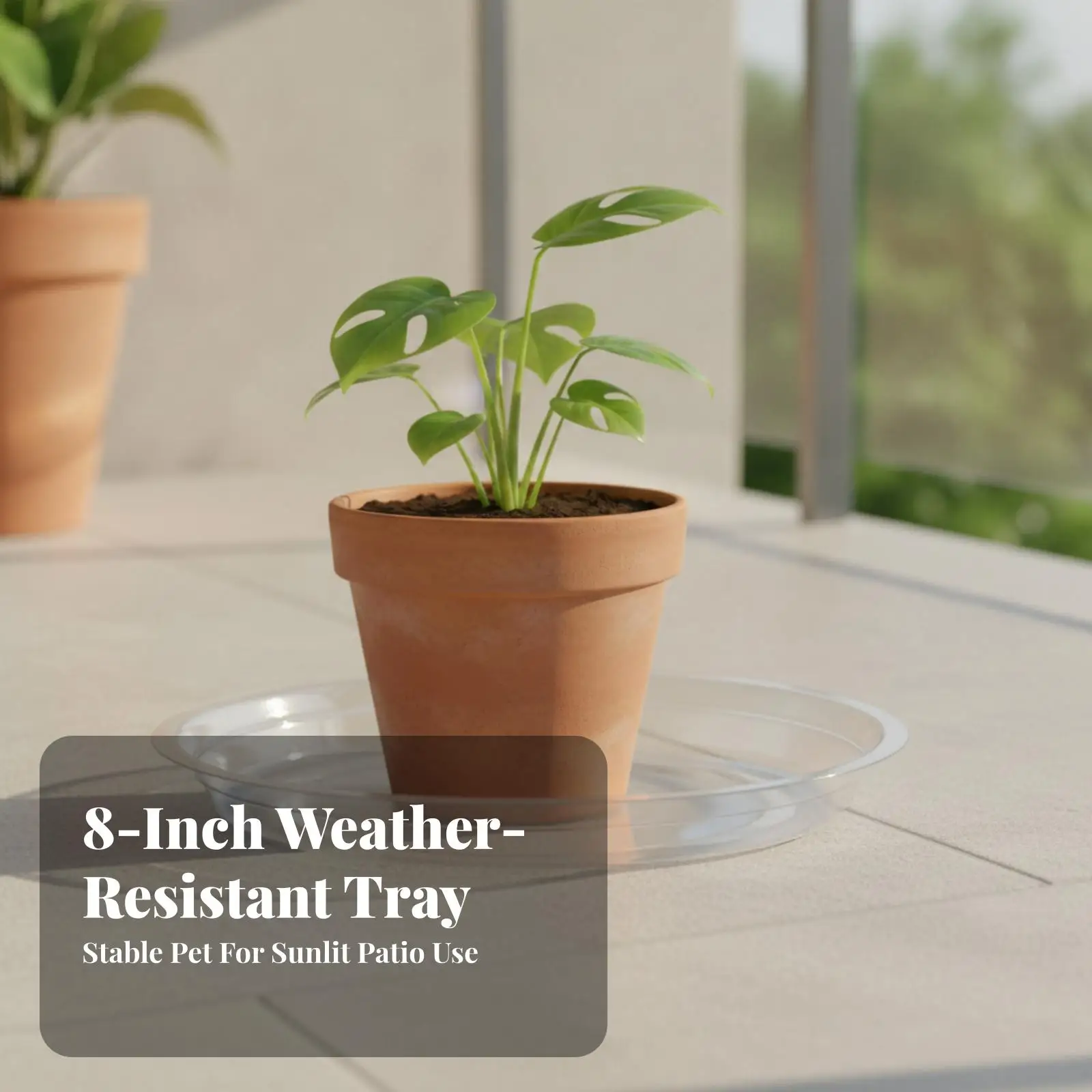 Clear PET Plastic Industrial Tray Round Plant Saucer for Indoor Outdoor Flower Pot Drip Tray Water Catcher