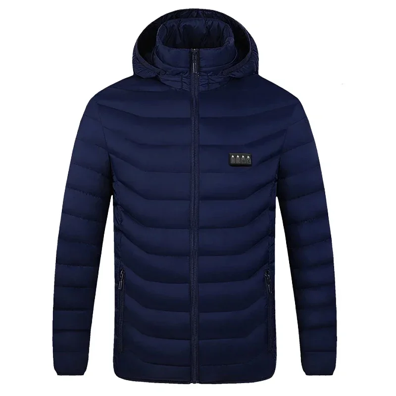 Veste chauffante intelligente USB pour hommes et femmes, manteau de ski extérieur, veste en coton, chauffage efficace, contrôle des touristes, 9 zones, chaud, hiver