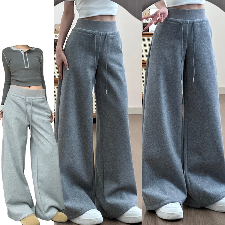 American Sle Hot Girl ey Slim Wide Leg Pants Women's Casual Loose Slimming Drapey Spring Summer 2025 New Sle