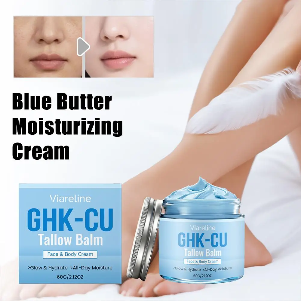 Kupferpeptide GHK-Cu Rindertalg für die Haut: Blauer Balsam Manuka-Honig Gesichts- und Körperfeuchtigkeitscreme für reife, trockene und empfindliche Haut