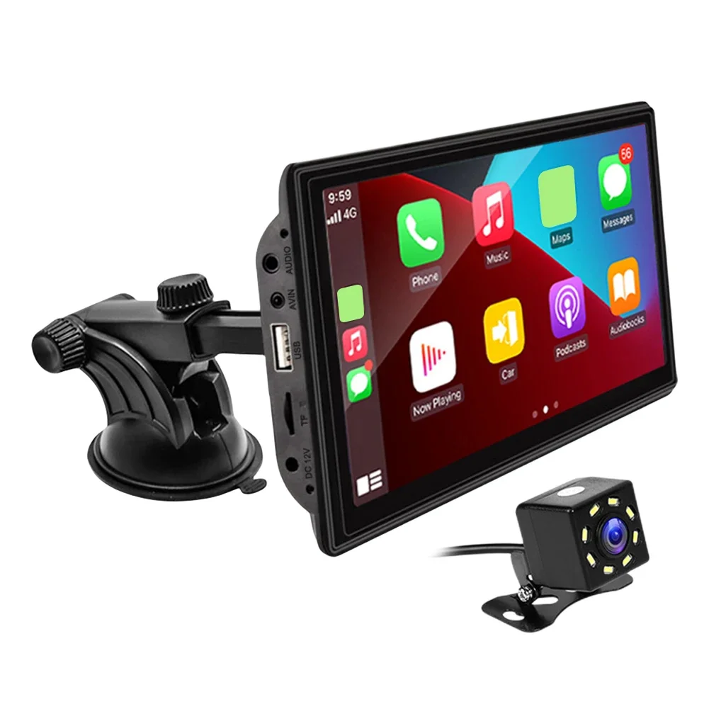 7.0 Inch Carplay Auto Car Radio 5.0 Bluetooth MP5 Player WiFi FM Radio HD Display Multimedia Video Player LED Camera Car Monitor