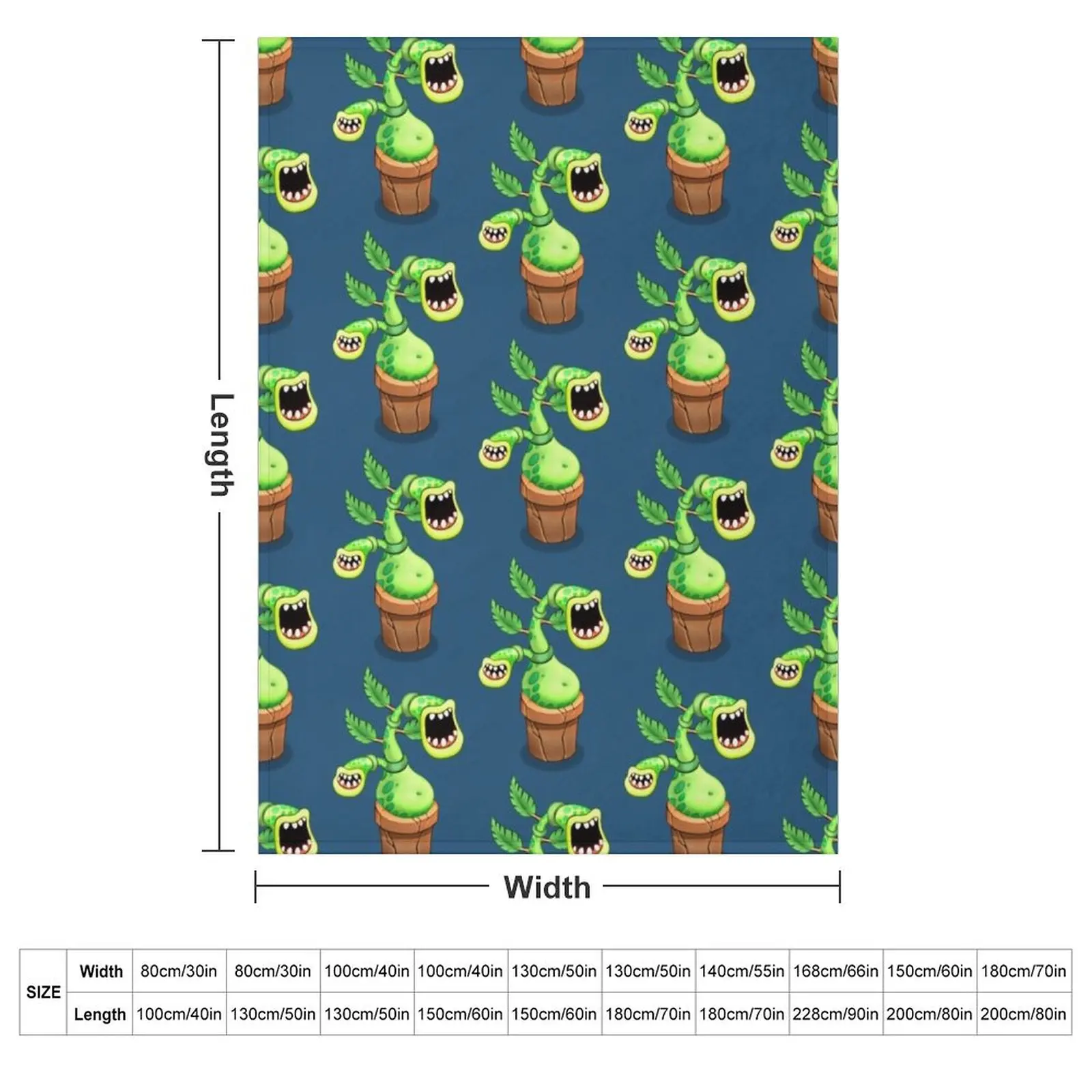 My Singing Monsters character Potbelly Throw Blanket Designers Bed linens Winter beds funny gift Summer Bed Fashionable Blankets