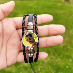 New Freddie Mercury Bracelet Music Singer PosterCharm Beaded Leather Bracelets Men Woven Bangles for Fans Gift
