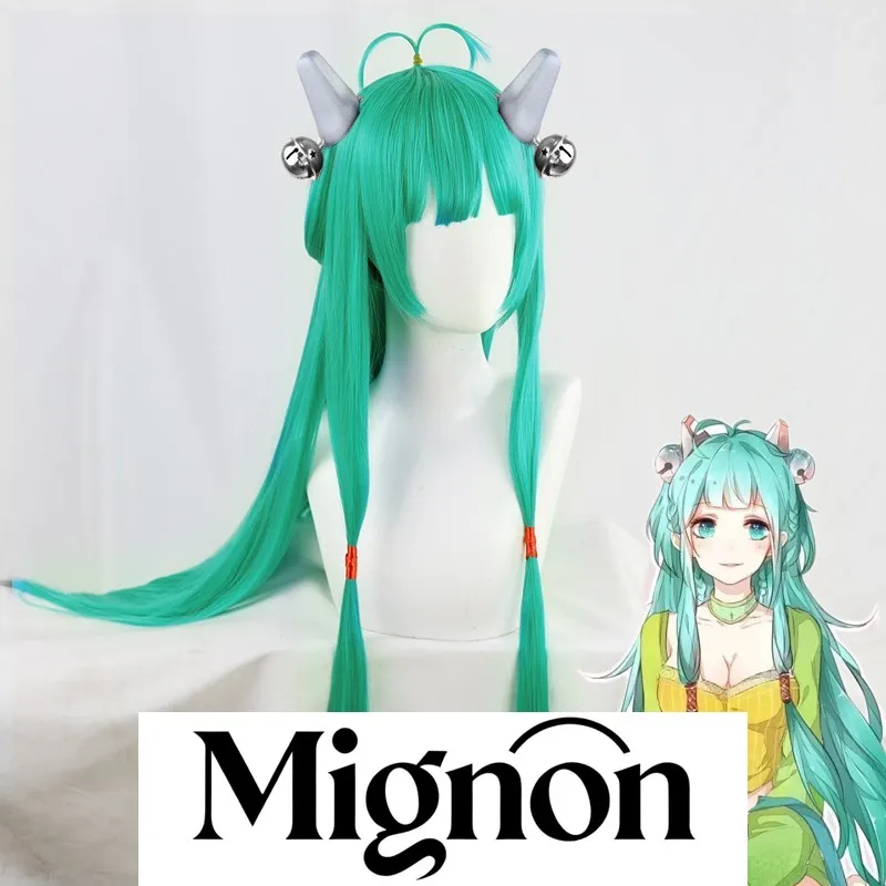 

Парик для косплея Honor of Kings для взрослых Cai Wenji, длинные прямые волосы на заказ с аксессуаром-колокольчиком