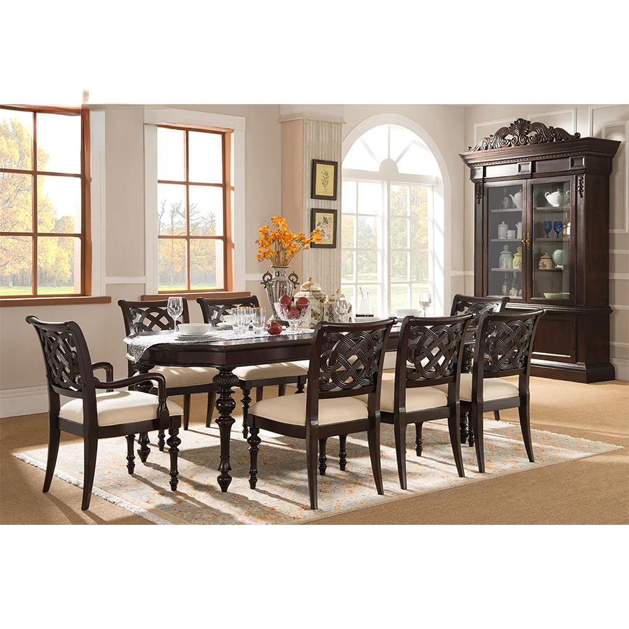 

Wood dining table set modern with 8 chairs and dining room chairs modern WA420