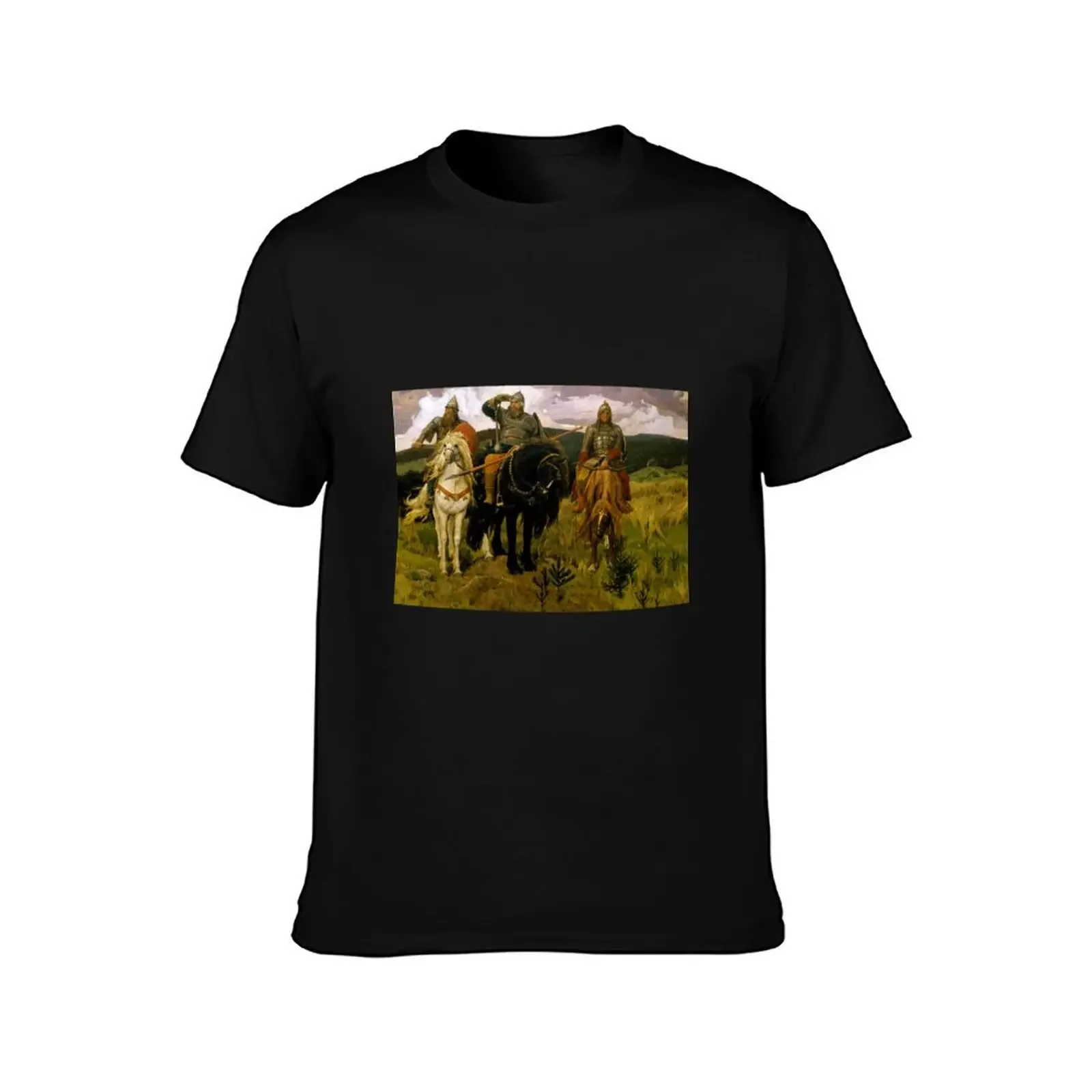 Heroes (Bogatyri), by Viktor Vasnetsov T-Shirt Aesthetic clothing anime tshirt men t shirt