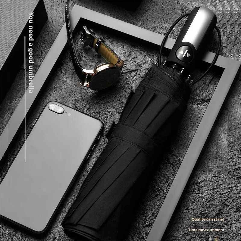 مظلة شمسية جديدة معززة وسميكة ومطوية لعام 2025، حماية أوتوماتيكية بالكامل من الشمس، مظلة شمسية من الفينيل مزدوجة الغرض للمطر