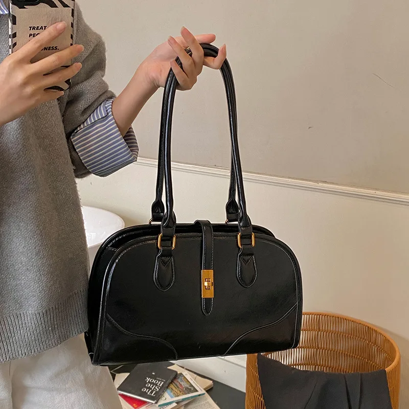 

2025 New Vintage Handbag for Women, Genuine Leather Multi-way Shoulder Crossbody Purse, Minimalist Chic Large Capacity Tote