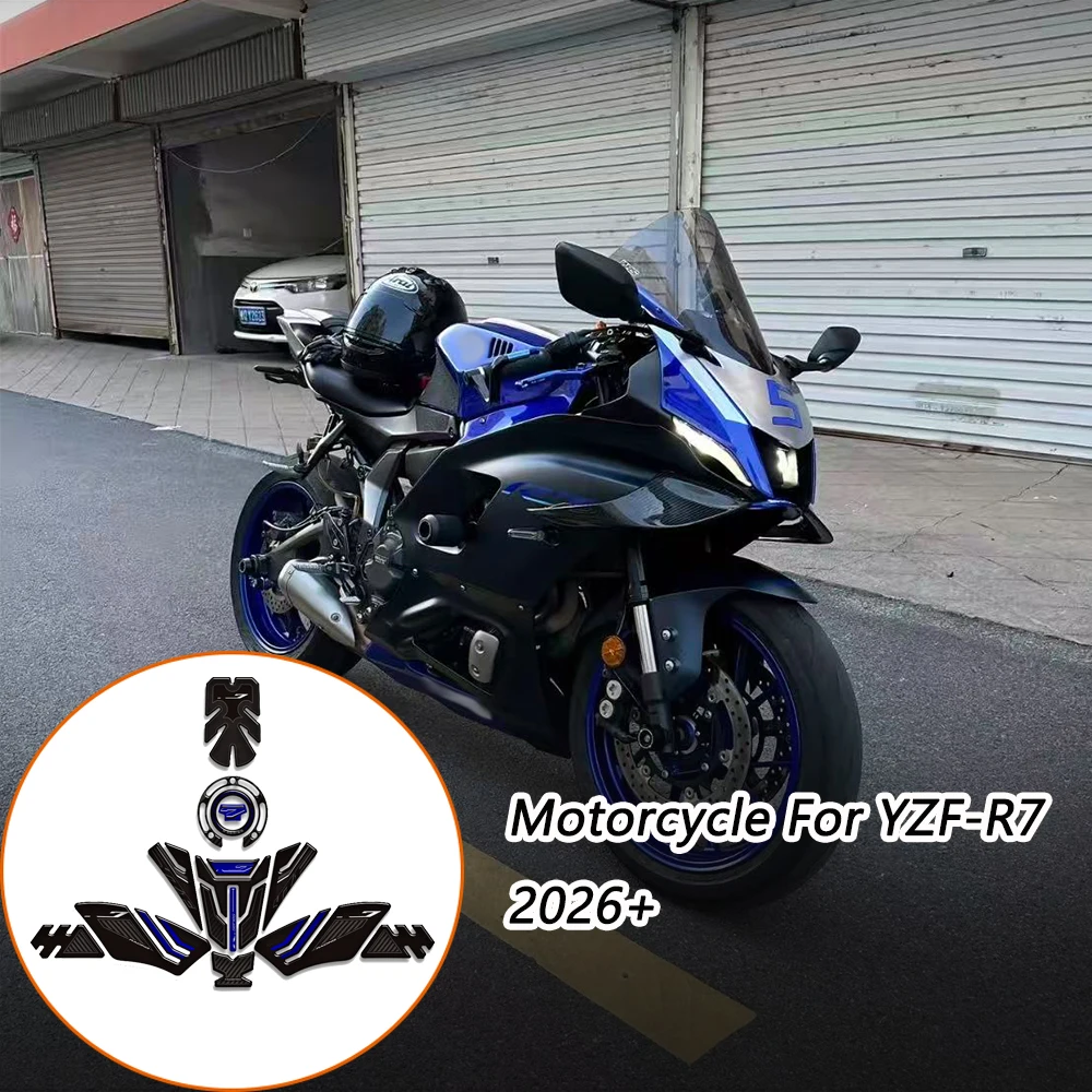 Motorcycle For YZF-R7 YZFR7 YZF R7 Tank Pad TankPad Cap Grips Gas Fuel Kit Knee Stickers Decals Protector Fairing Fender 2026