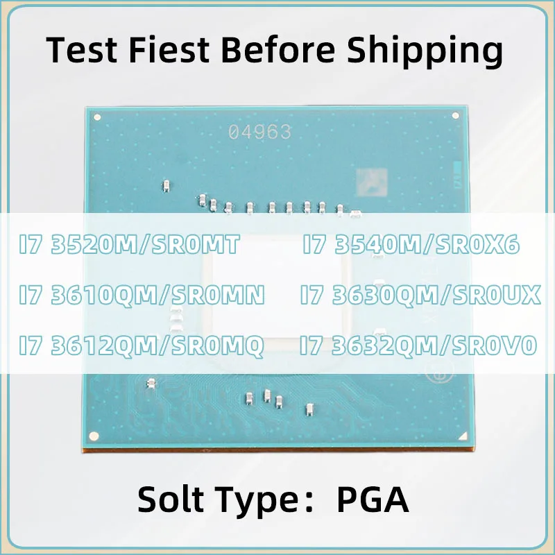 I7 3520M I7 3540M I7 3610QM I7 3630QM I7 3612QM I7 3632QM PGA PIN NEW Notebook CPU