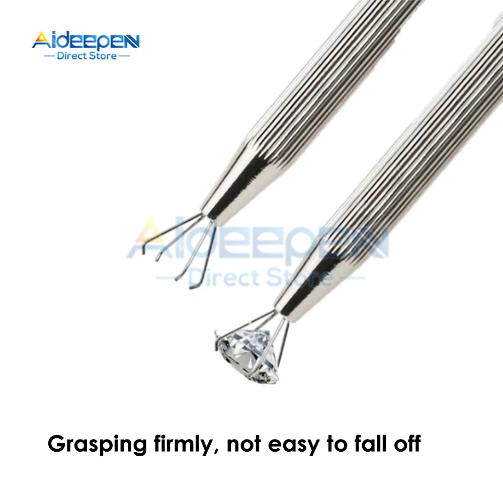 3/4 Artigli Porta Perline Strumento di Pick-up Gemme di Diamanti Porta Puntali Pinzette Catcher Grabber Strumento di Penettura Del Corpo di Alta Precisione