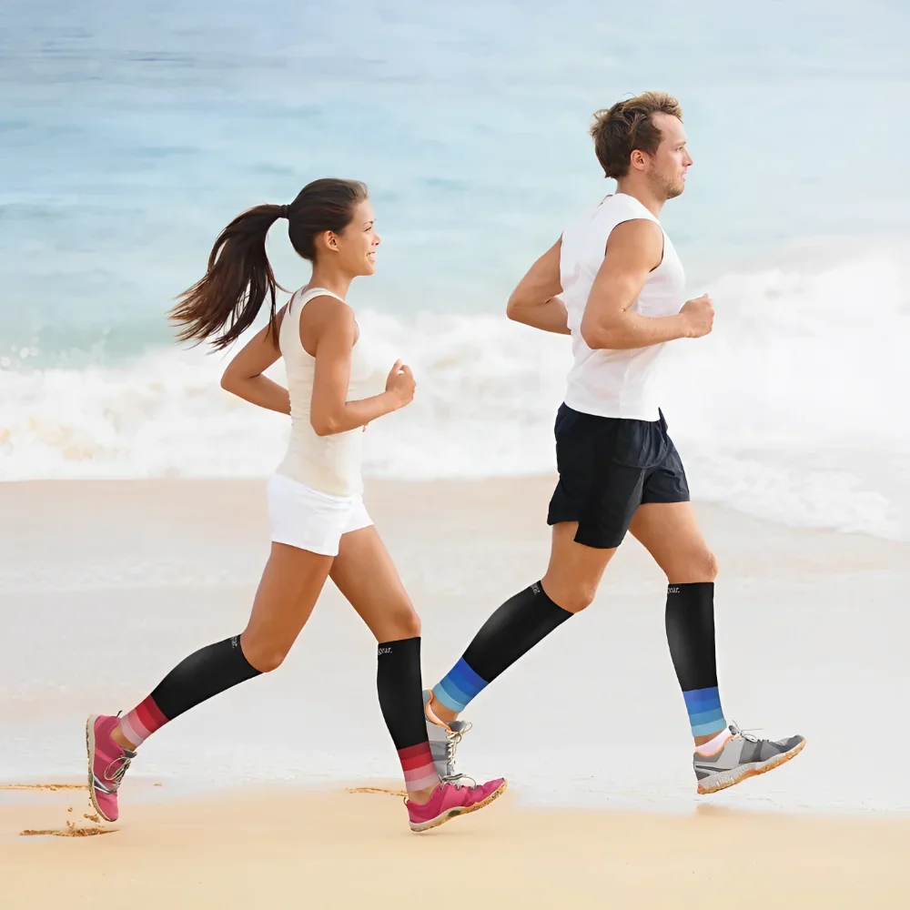 Kompressions-Wadenstulpen, Druckunterstützende Beinschoner für Marathon-Lauf und Sportschutz – Detail 9