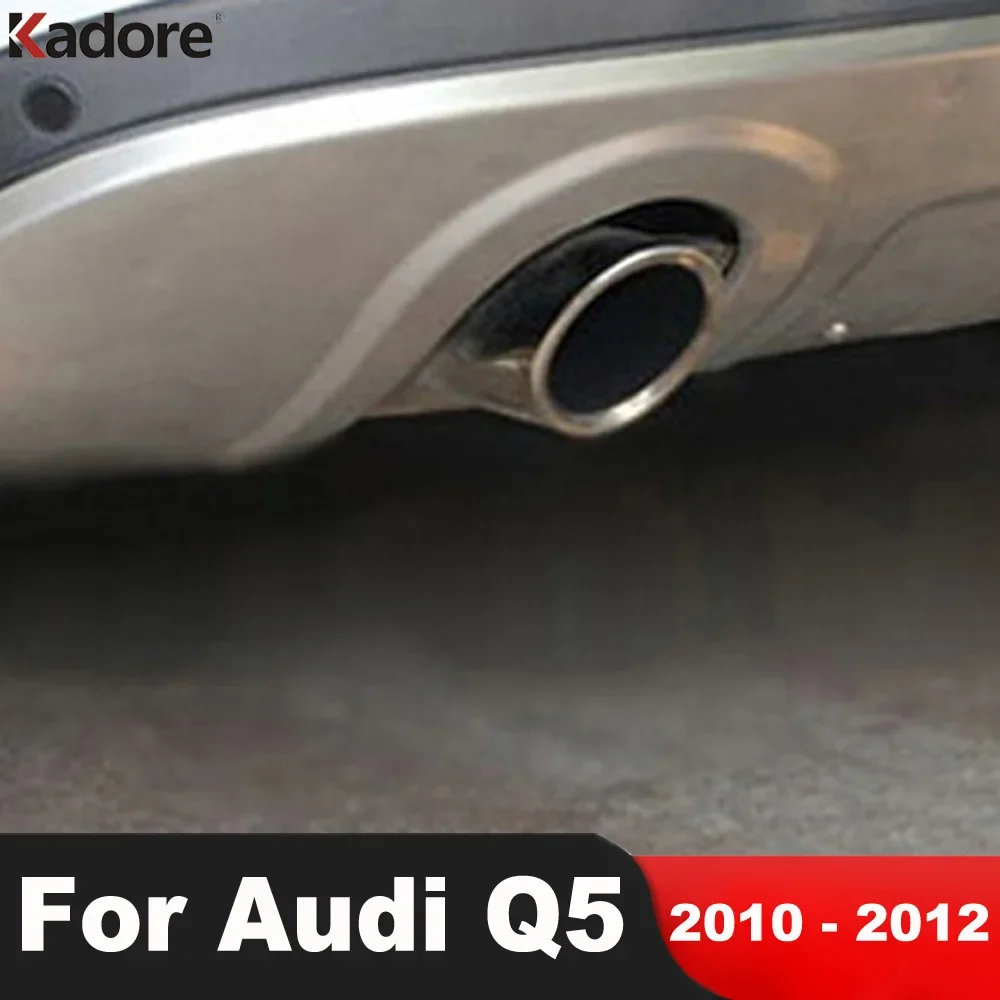 

For Audi Q5 2010 2011 2012 Stainless Steel Rear Exhaust Muffler Tip Tail Muffler End Silencer Pipe Cover Trim Car Accessories