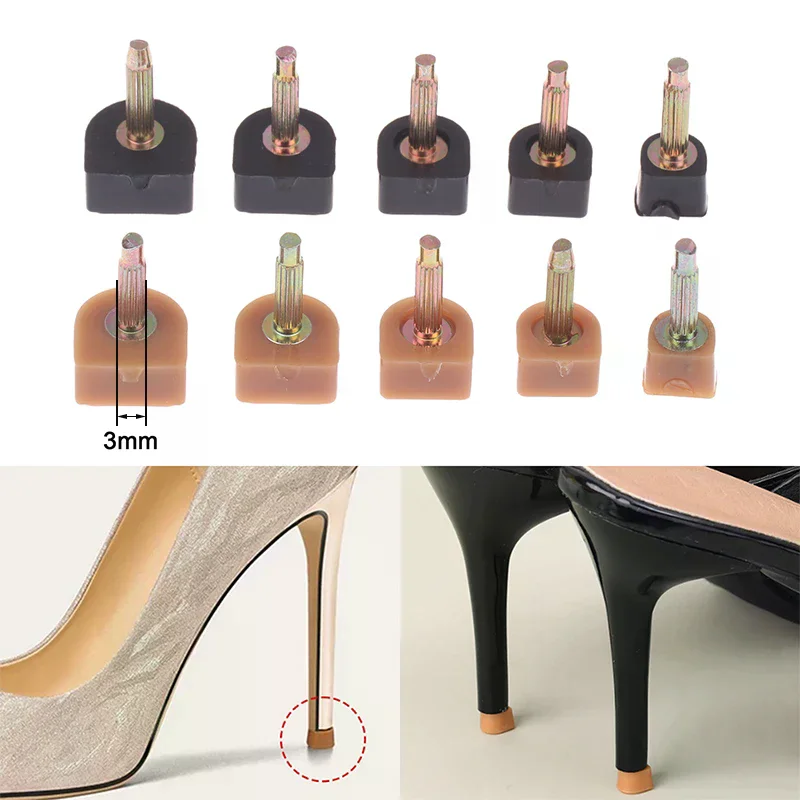 10Pcs Heel Repair Tips Pins Shoes Tips Taps Dowel Lifts Replacements Shoe Repair Heel Stoppers Protectors Accessories