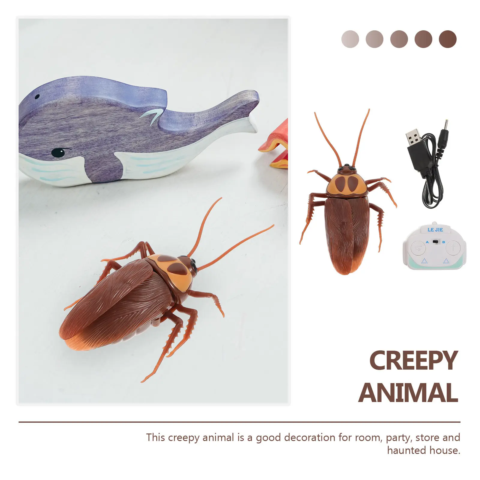 مجموعة واحدة من نموذج حيوان الصراصير الكهربائي المتحرك بالتحكم عن بعد، دعابة مضحكة، زينة للمهرجانات، لعبة مخيفة وممتعة، نموذج حيوانات وهمية