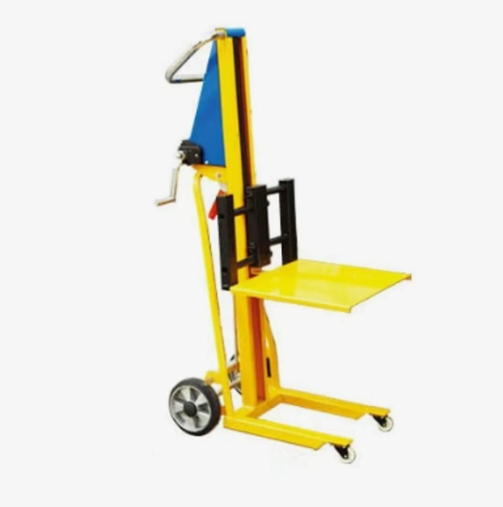 Mini Hand Winch Stacker Mini Forklift Trolley Slot Truck  Raised Truck Lightweight Loading and Unloading Truck