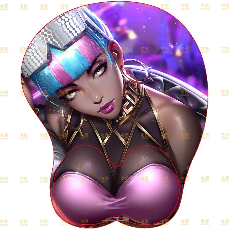 Nuovi periferiche da gioco Riftbound 3D Mouse Pad Akali Ahri Sona Buvelle Home Anime Cartoon braccialetto tappetino da tavolo in silicone giocattolo regalo