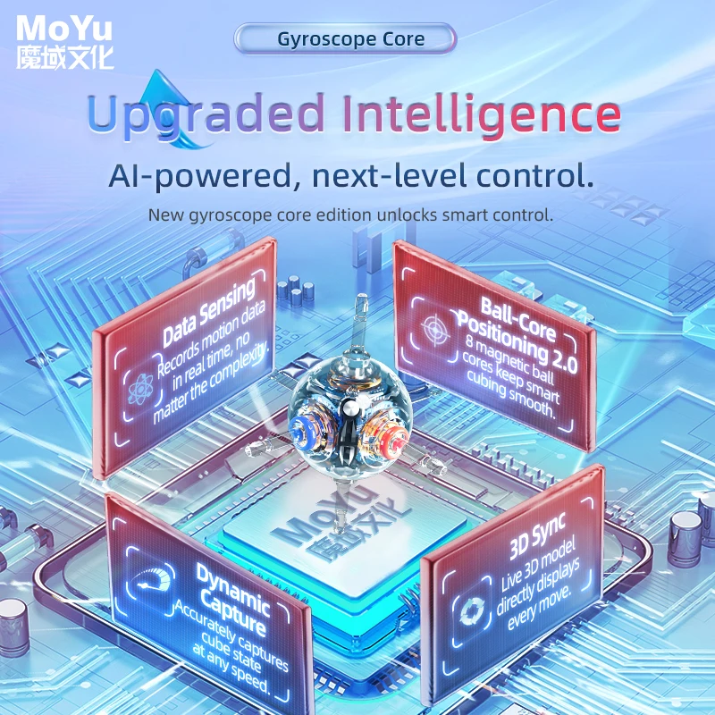 [Picube] MoYu Super AoLong Magnetic Maglev Ball Core Magic Cube UV 3x3 Speed Puzzle Educational Toys Droshopping X'mas Gift