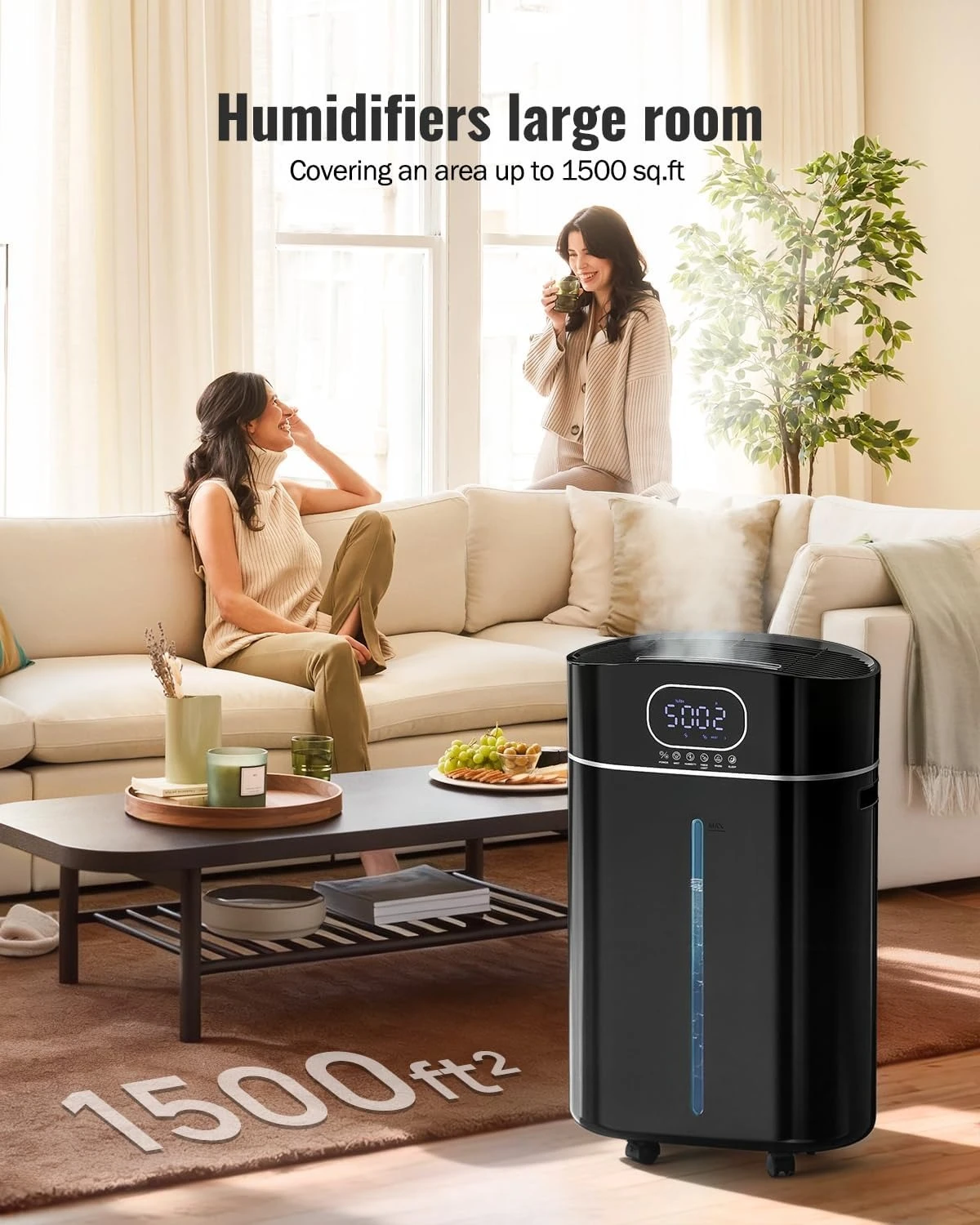 2026 New Upgrade 4.2Gal/16L Cool And Warm Mist Humidifier Large Room, Auto Restart Humidifiers For Home 1500 Sqft, Air Humidifie