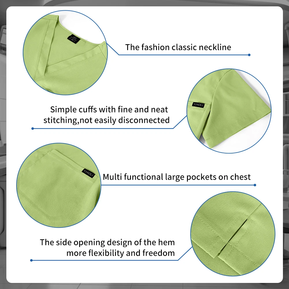 Uniforme d'infirmière de pharmacie, hauts à col en v, pantalons de jogging, ensemble de gommage, vêtements de travail chirurgicaux, combinaison d'allaitement pour dentiste, tenue de médecin d'hôpital, nouvelle collection 2025