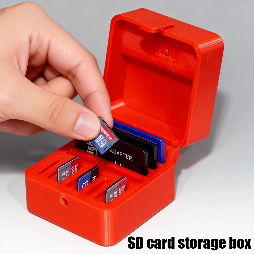 

1.18*1.57in 1Pc Sd Card Storage Box - Memory Card Case - Camera Card Holder - Secure Card Storage Compatible with Anti-Scratch Compact Storage Box - Suitable for Smartphones - Tablets - Cameras - Laptops - Office - Home - Travel Portable Design - Durable 