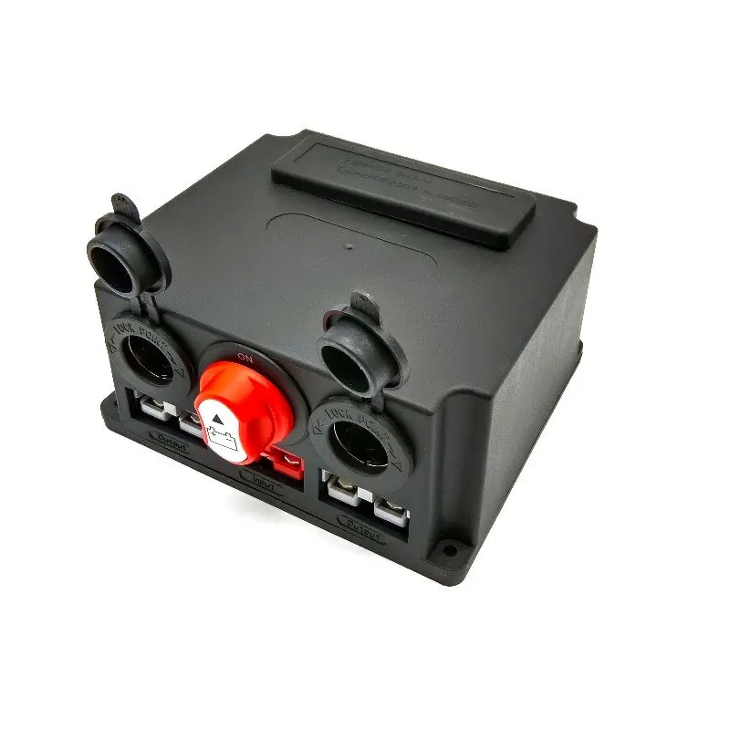 Factory 12V Mini Power Box With Battery Switch Sockets Connector Plugs