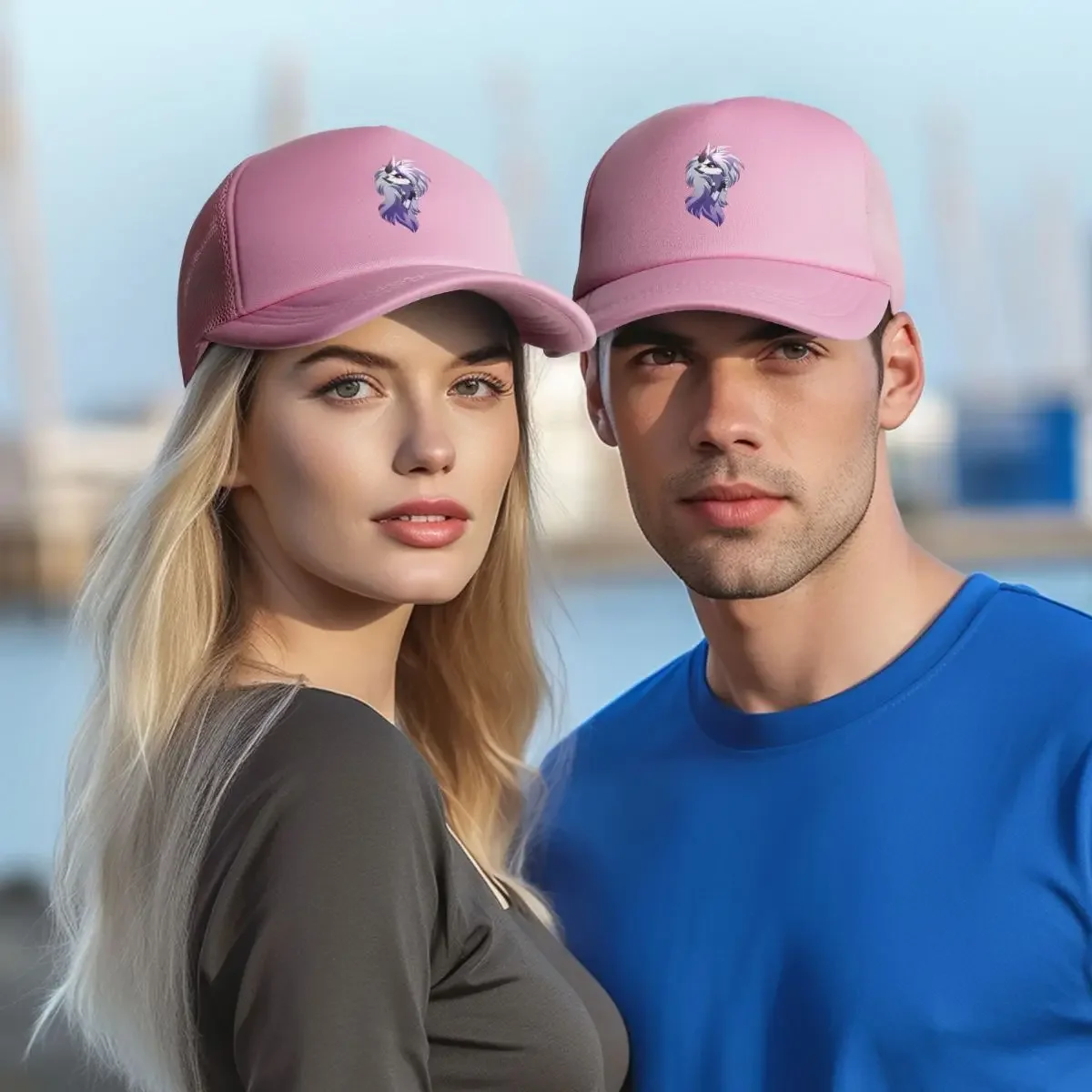 Helluva Boss Loona قبعات البيسبول الشبكية Snapback قبعات البيسبول الموضة تنفس عادية Casquette في الهواء الطلق للرجال والنساء