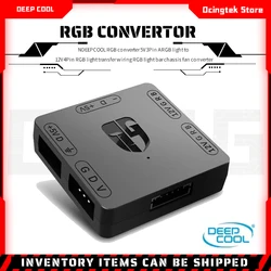 Profundidade conversor rgb rgb 5v, 3pin argb light para 12v 4pin rgb fiação de transferência de luz barra de luz chassis conversor de ventilador