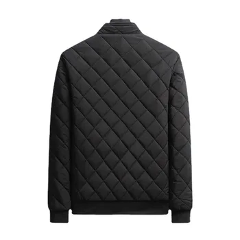 Autumn Winter Bomber Jacket Men Diamond Pattern Fleece Lined Casual Jacket Men Fashion Clothing 2026 Brand New Slim Fit Coat 3 Autumn Winter Bomber Jacket Men Diamond Pattern Fleece Lined Casual Jacket Men Fashion Clothing 2026 Brand New Slim Fit Coat 3
