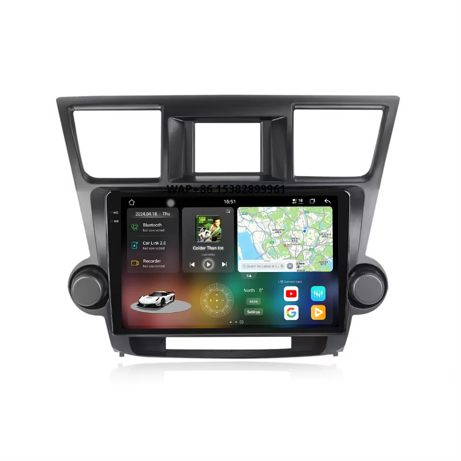 

UIS7870 10,36 "2K Android 13 автомобильный стерео автомобильный DVD-плеер усилитель RGB-совместимый Highlander Kluger 2007-2014