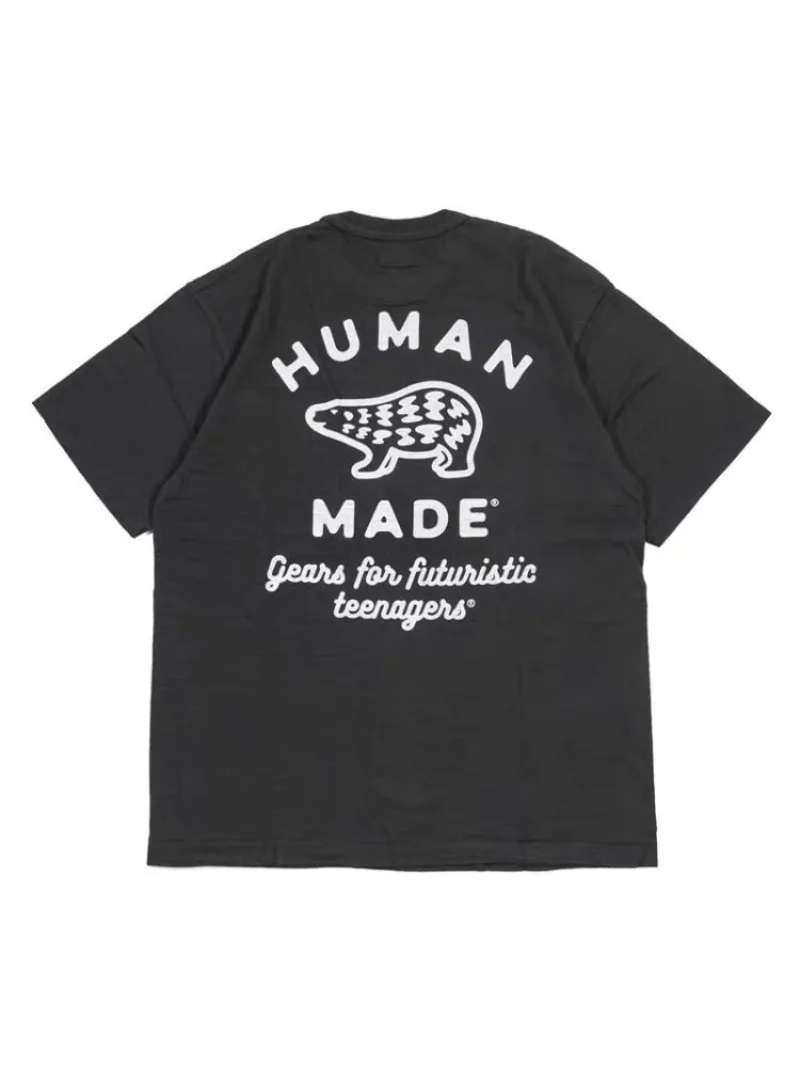 Human Made New Arrival Heart Pocket Polar Bear T-Shirt Couple Casual Streetwear