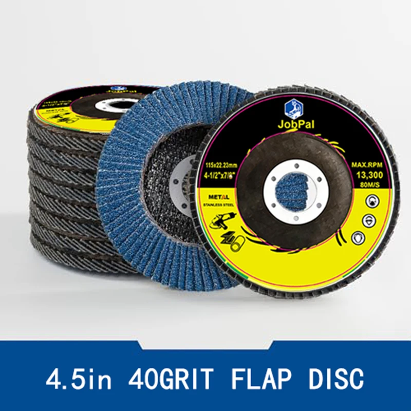3/5/10pcs Flap Discs 4.5in， Shaft0.87 in T27 Zirconia Grinding Wheels 40Grit Professional Flap Discs Sanding For Angle Grinder