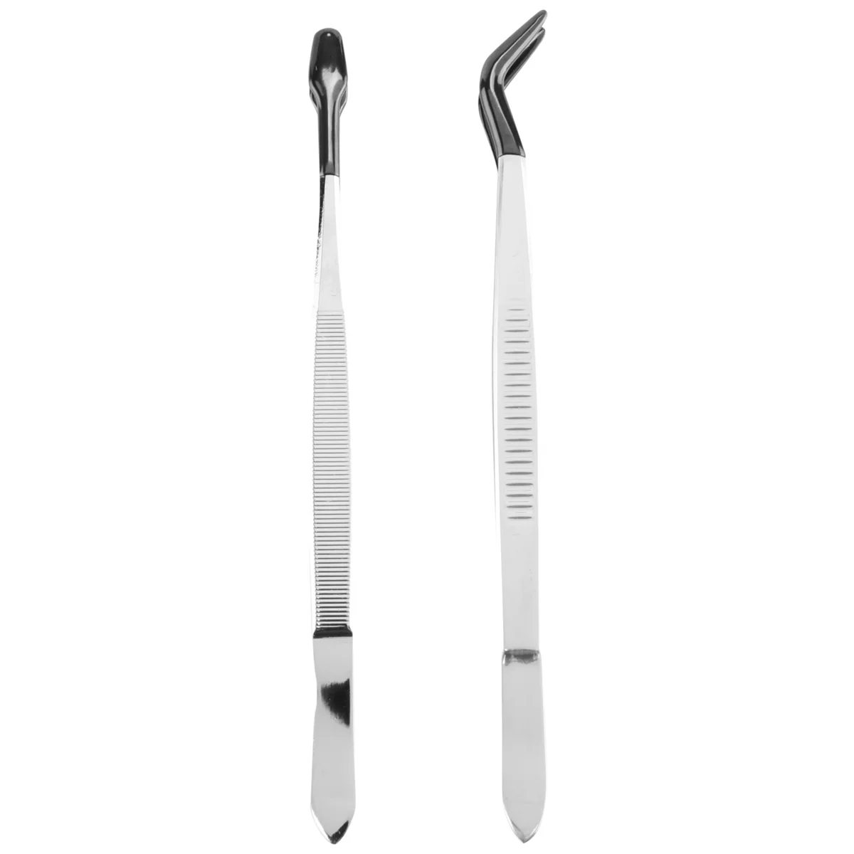 2 Pcs of Rubber Tip Tweezers Set for Craft Laboratory Industrial Hobby Tweezers Pliers Jewelry Stamp Plastic Box 15cm