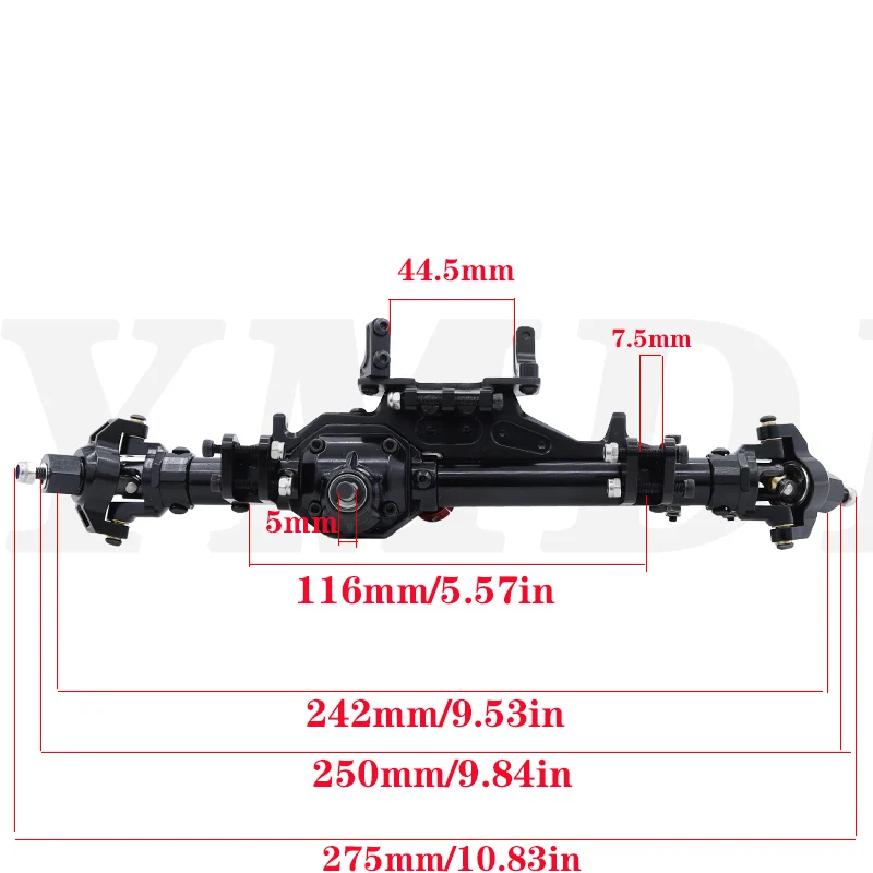 CNC Diamond-Shaped Aluminum Complete Front & Rear Axle for 1/10 RC Crawler Rock Racer Axial Wraith 90018 RR10 Capra 1.9 UTB