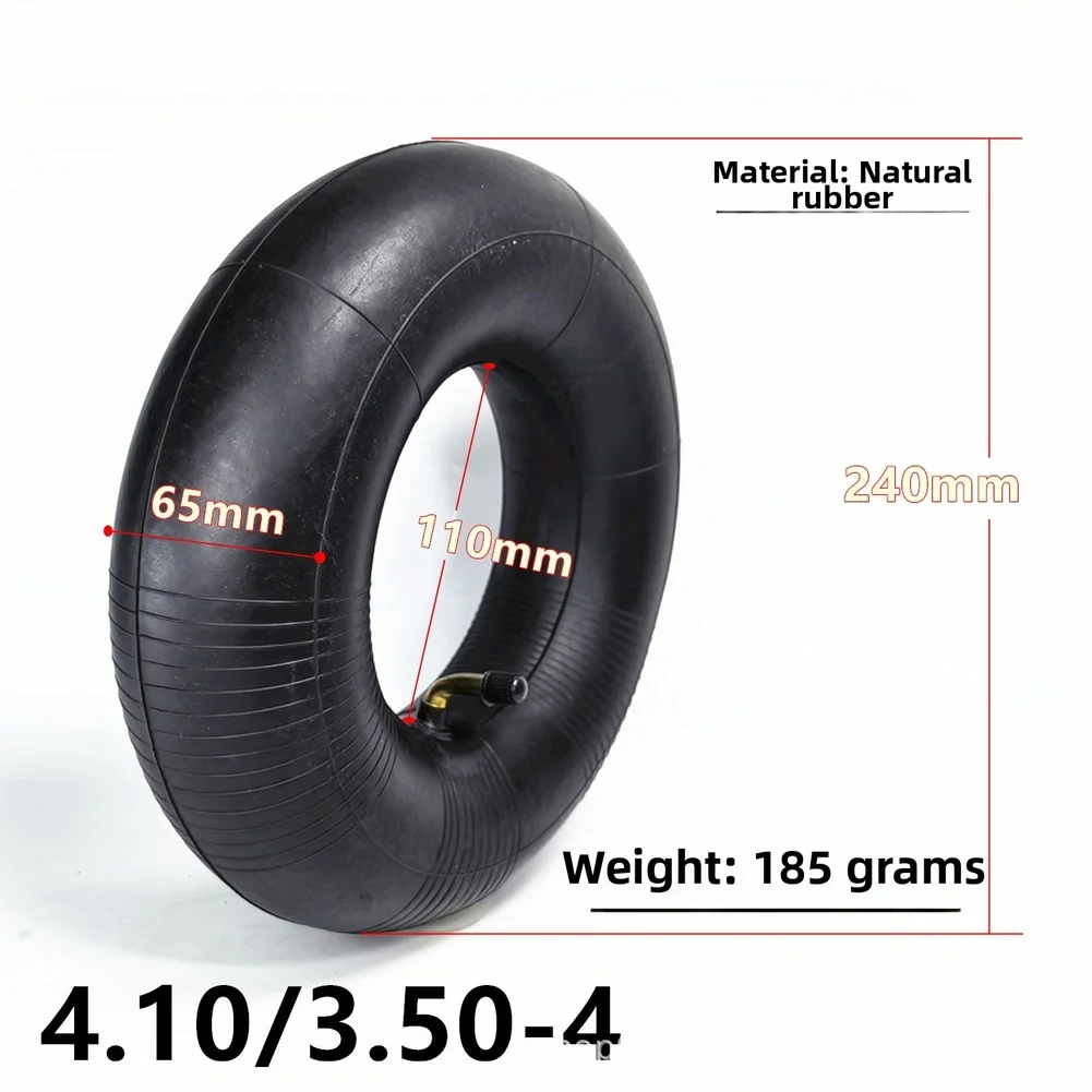 4.10/3.50-4 Pneumatic Tire Inner Tube For Hand Truck And Warehouse Cart Heavy-Duty Rubber Replacement With Non-Slip Tread/