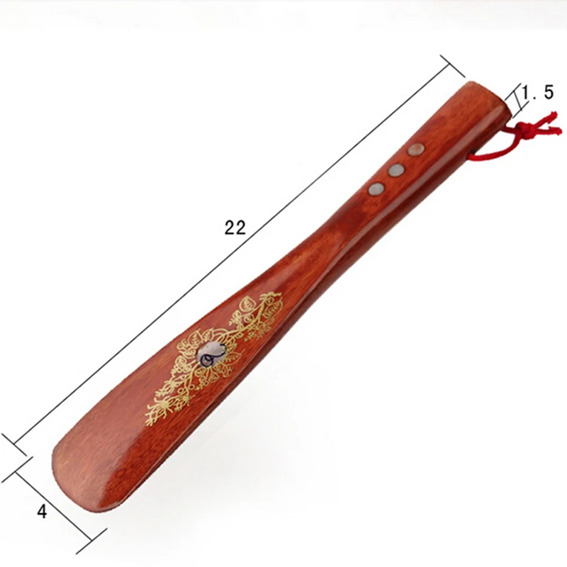 1PC 22cm Wooden Shoe Horn Shoe Durable Handle Shoehorn Accessories Shoe Horns Aid Stick Remover Tool Random Color