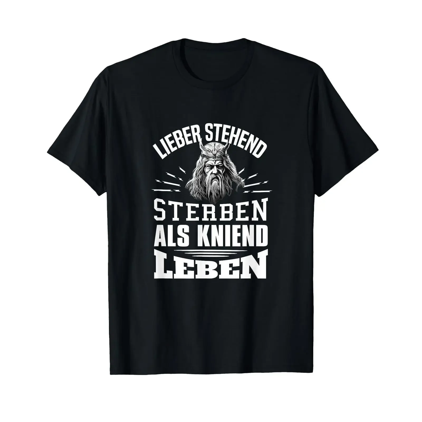 Lieber stehend sterben als kniend leben T Shirt vintage Washed designer clothes Soft fashion streetwear Versatile Slightly