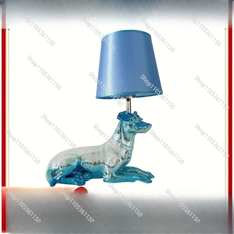Crafts Ornament Spot Creative Shepherd Dog Puppy Animal Desk Lamp Bedroom Bedside Table Restaurant Shop Decoration Pendulum
